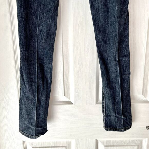 Apollo Jeans Juniors Sz 7 Straight Leg Dark Blue Denim Western Style Button Fly - Picture 7 of 11